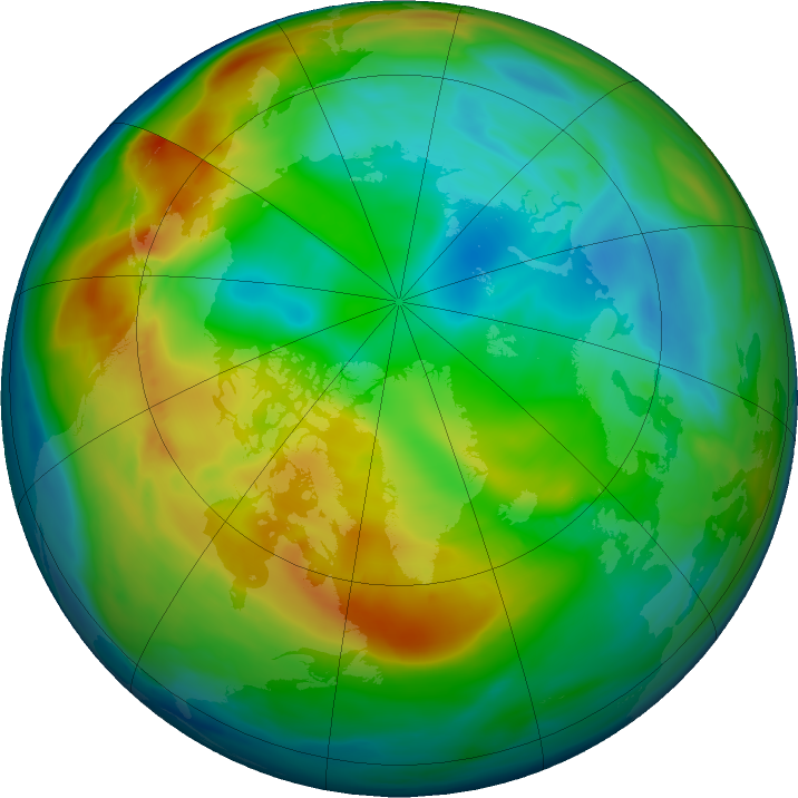 Arctic ozone map for 13 December 2019